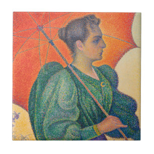 Paul Signac - Frau mit Sonnenschirm Fliese