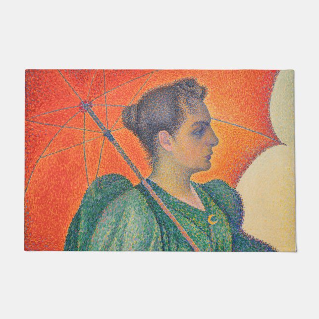 Paul Signac - Frau mit Sonnenschirm Fußmatte (Vorderseite)