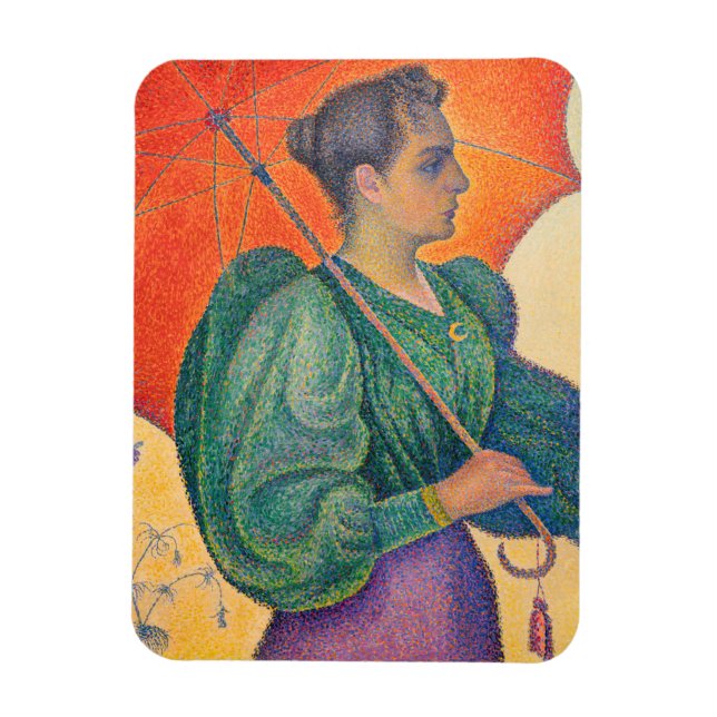 Paul Signac - Frau mit Sonnenschirm Magnet (Vertikal)