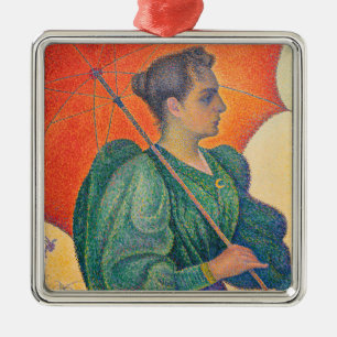 Paul Signac - Frau mit Sonnenschirm Ornament Aus Metall