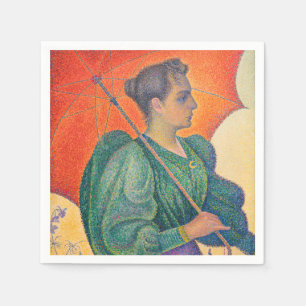 Paul Signac - Frau mit Sonnenschirm Serviette