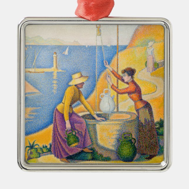 Paul Signac - Frauen am Brunnen Ornament Aus Metall (Vorne)