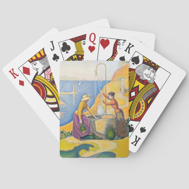 Paul Signac - Frauen am Brunnen Spielkarten (Rückseite)