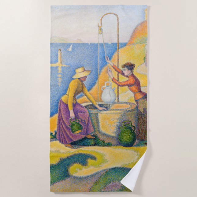 Paul Signac - Frauen am Brunnen Strandtuch (Vorderseite)