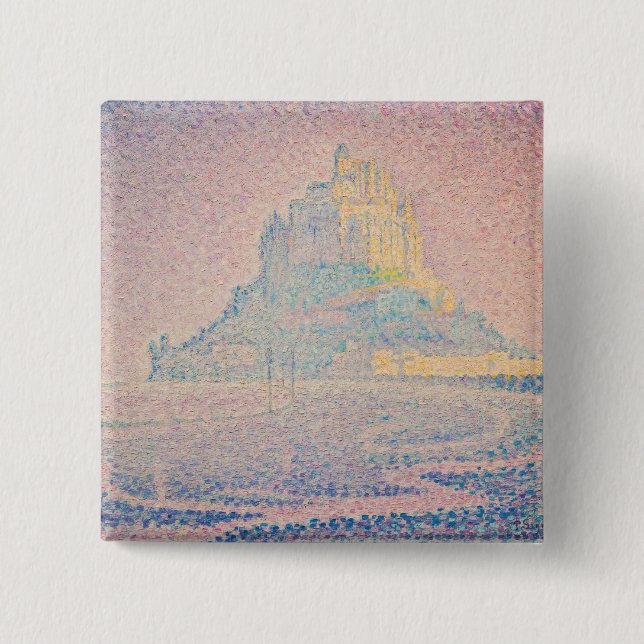 Paul Signac - Monte Saint Michel Fog und Sun Button (Vorderseite)