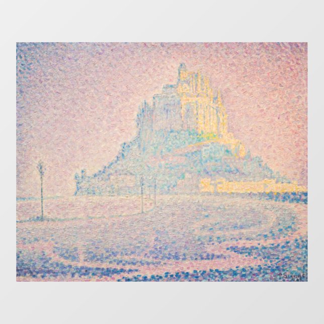 Paul Signac - Monte Saint Michel Fog und Sun Fensteraufkleber (Blatt)