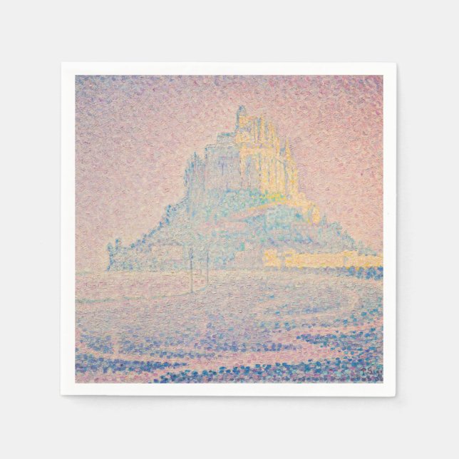 Paul Signac - Monte Saint Michel Fog und Sun Serviette (Vorderseite)