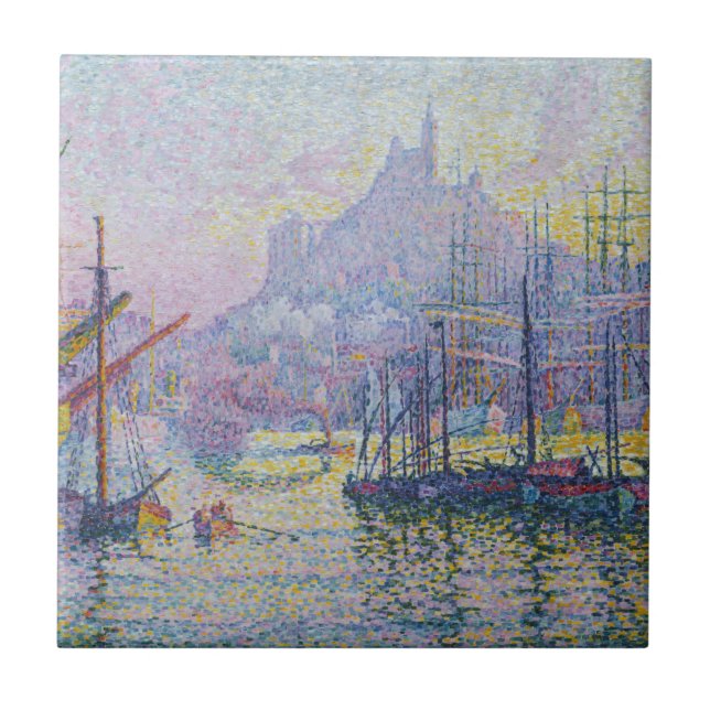 Paul Signac - Notre-Dame-de-la-Garde, Marseille Fliese (Vorderseite)
