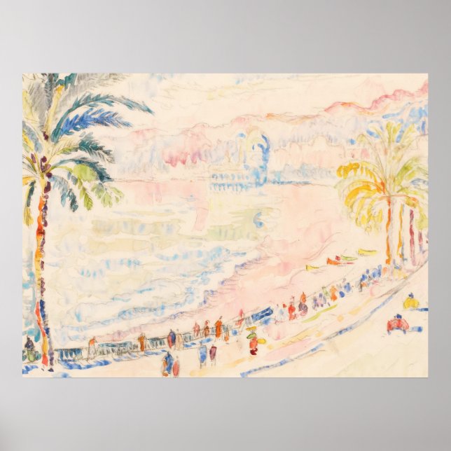 Paul Signac Pink Coastal Beach Art Print Poster (Vorne)