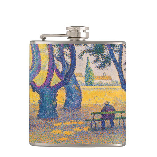 Paul Signac - Place des Lices, Saint-Tropez Flachmann (Vorderseite)
