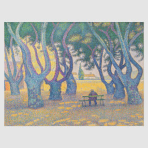 Paul Signac - Place des Lices, Saint-Tropez Seidenpapier