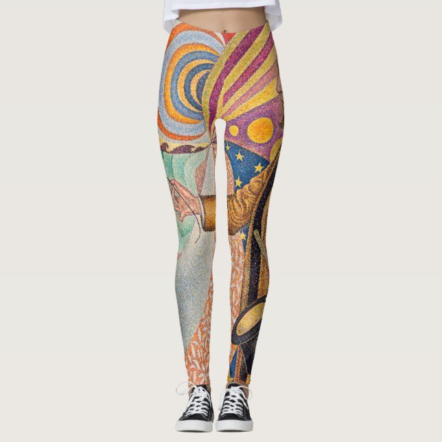 Paul Signac - Portrait of M Felix Feneon, Opus 217 Leggings (Vorderseite)