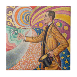Paul Signac - Portrait von Felix Feneon, Opus 217 Fliese