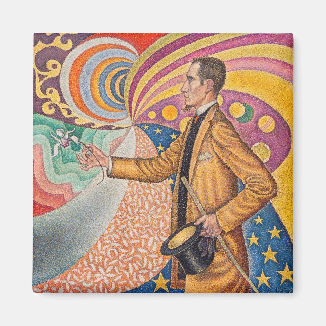 Paul Signac - Portrait von Felix Feneon, Opus 217 Magnet (Vorne)