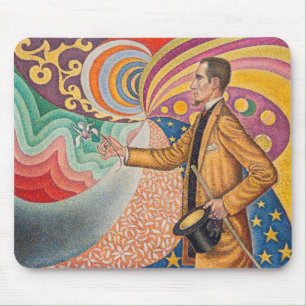 Paul Signac - Portrait von Felix Feneon, Opus 217 Mousepad