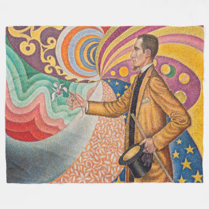 Paul Signac - Porträt von M Felix Feneon, Opus 217 Fleecedecke