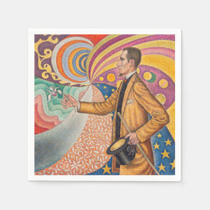 Paul Signac - Porträt von M Felix Feneon, Opus 217 Serviette