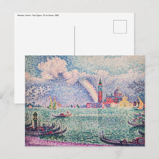 Paul Signac - Rainbow, Venedig Postkarte (Vorne/Hinten)