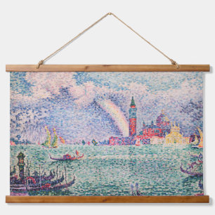 Paul Signac - Rainbow, Venedig Wandteppich Mit Holzrahmen