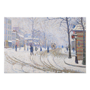 Paul Signac - Schnee, Boulevard de Clichy, Paris Fotodruck