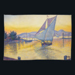 Paul Signac - The Port at Sunset, Opus 236 Geschirrtuch<br><div class="desc">The Port at Sunset,  Opus 236 (Saint-Tropez) / Le Port au soleil couchant,  Opus 236 (Saint-Tropez) - Paul Signac,  Oil on Leinwand,  1892</div>