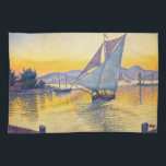 Paul Signac - The Port at Sunset, Opus 236 Geschirrtuch<br><div class="desc">The Port at Sunset,  Opus 236 (Saint-Tropez) / Le Port au soleil couchant,  Opus 236 (Saint-Tropez) - Paul Signac,  Oil on Leinwand,  1892</div>