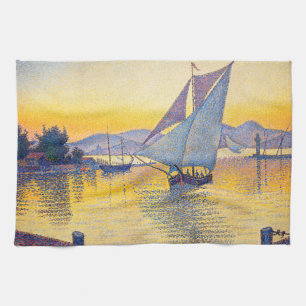 Paul Signac - The Port at Sunset, Opus 236 Geschirrtuch