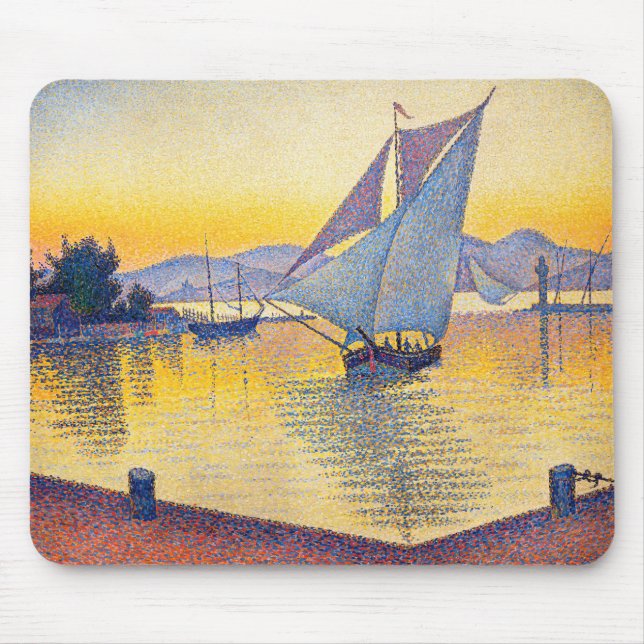 Paul Signac - The Port at Sunset, Opus 236 Mousepad (Vorne)