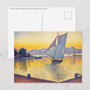 Paul Signac - The Port at Sunset, Opus 236 Postkarte
