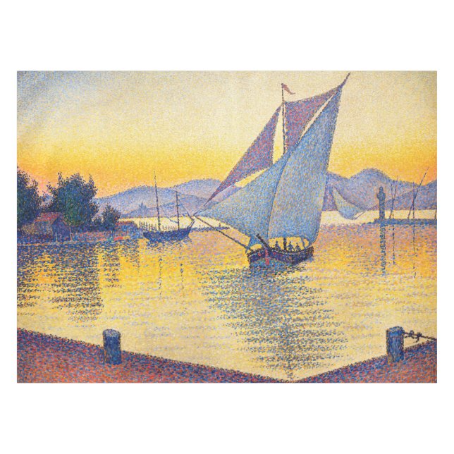 Paul Signac - The Port at Sunset, Opus 236 Tischdecke (Vorderseite (Horizontal))