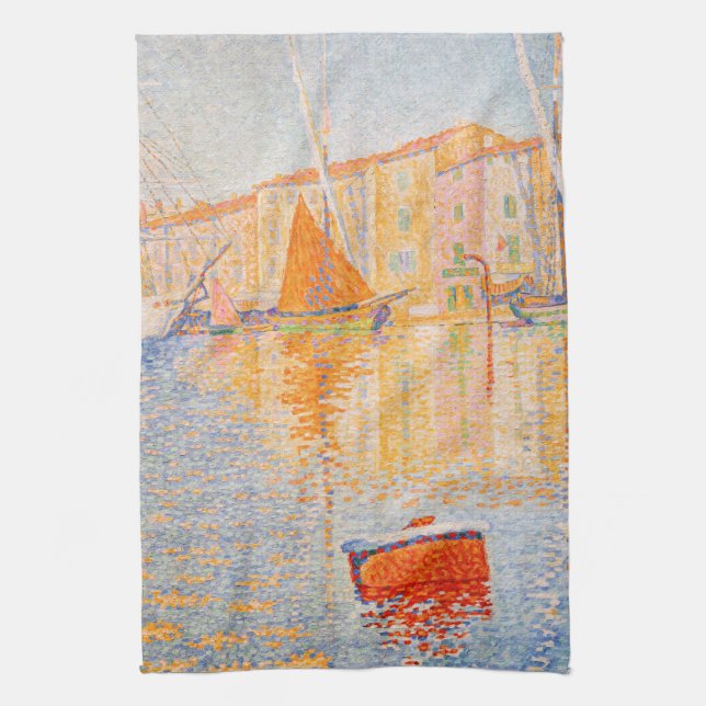 Paul Signac - The Red Buoy, Saint-Tropez Geschirrtuch (Vertikal)