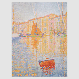 Paul Signac - The Red Buoy, Saint-Tropez Seidenpapier