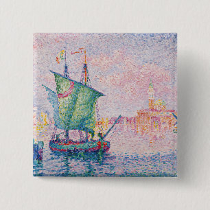Paul Signac - Venedig, Die rosa Wolke Button