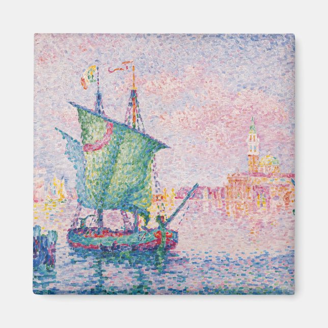 Paul Signac - Venedig, Die rosa Wolke Magnet (Vorne)