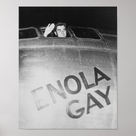 Paul Tibbets im Enola Gay Bomber — WW2 Poster