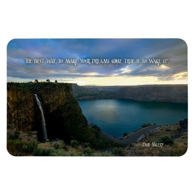 Paul Valery Inspirational Zitat "Weck nach oben" f Magnet (Horizontal)