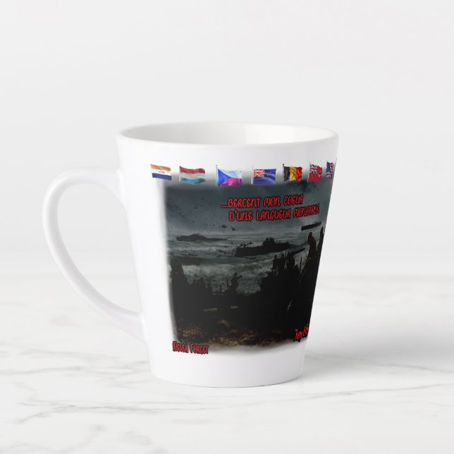 Paul Verlaine's Poem on a White Ceramic Coffee Milchtasse (Links)