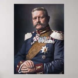 Paul von Hindenburg 1914 Colorized Poster