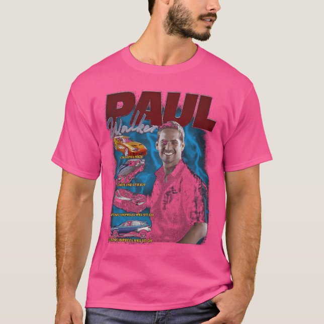 Paul Walker Retro Collage T-Shirt (Vorderseite)