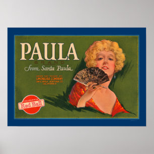 Paula Brand aus Santa Paula Poster