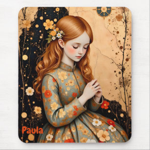 PAULA ~ Elegantes Vintages Mädchen ~ Mousepad