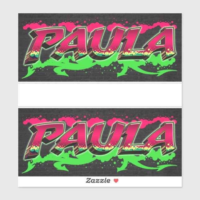 Paula Vorname Name Graffiti Aufkleber Sticker (Blatt)