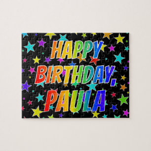"PAULA" Vorname, Spaß "GLÜCKLICHER BIRTHTAG" Puzzle