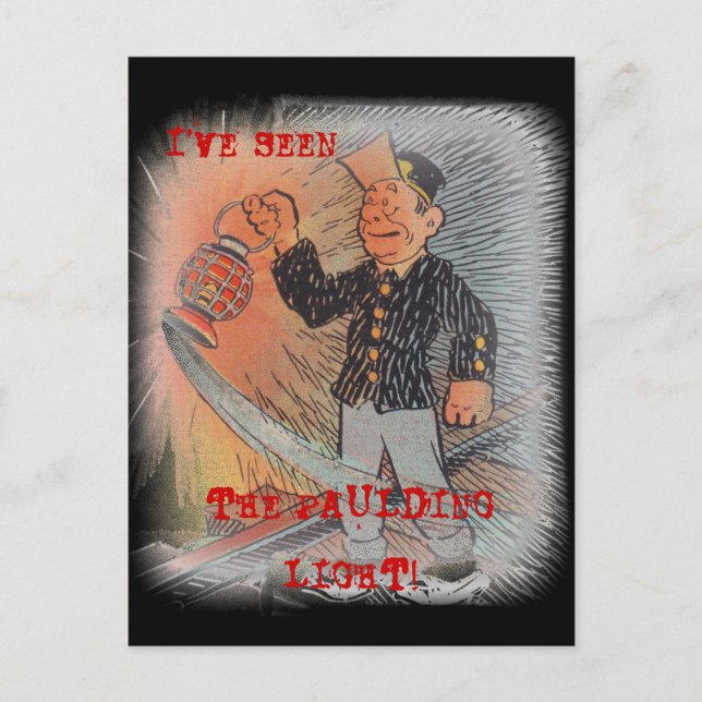 PAULDING GHOST LIGHT ~ RAILROAD BRAKEMAN POSTCARD! POSTKARTE (Vorderseite)