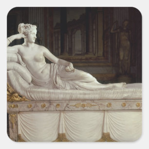 Pauline Bonaparte als Venus triumphierend, Quadratischer Aufkleber