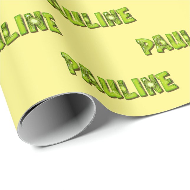 Pauline Kiwi Fruit Geschenk papier Geschenkpapier (Rolleneckpunkt)