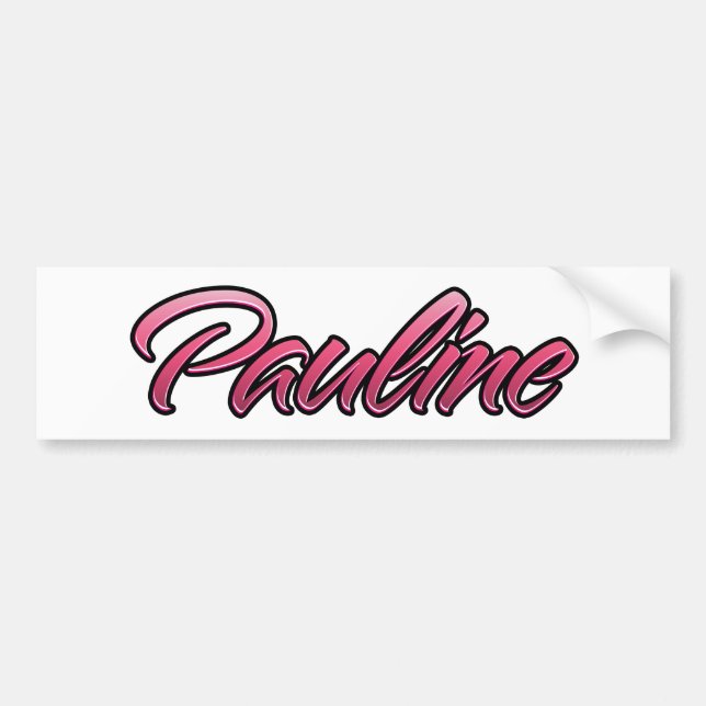 Pauline verblasst pink Aufkleber Sticker Autoaufkleber (Vorne)