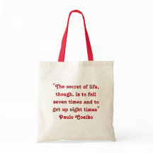 Paulo Coelho-Zitat-Tasche