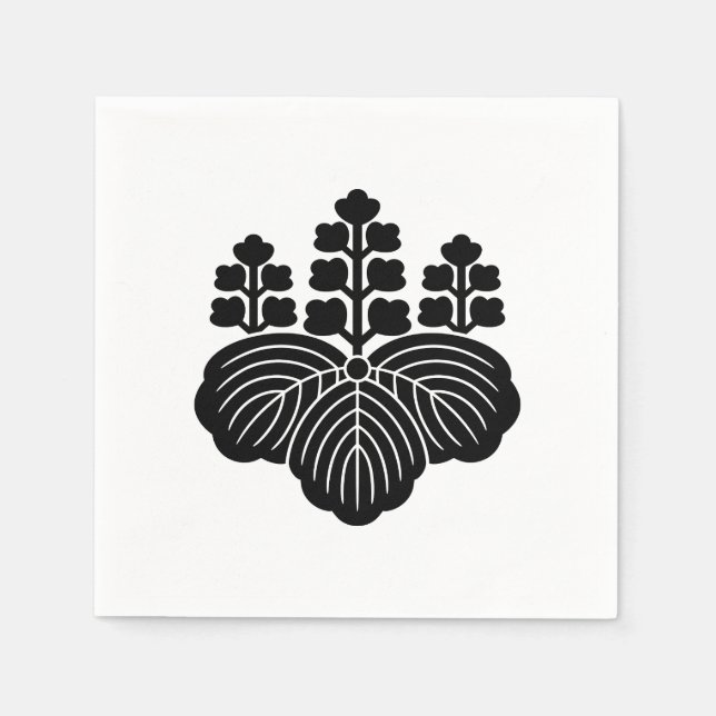 Paulownia mit 5-7 Blüten Serviette (Vorderseite)