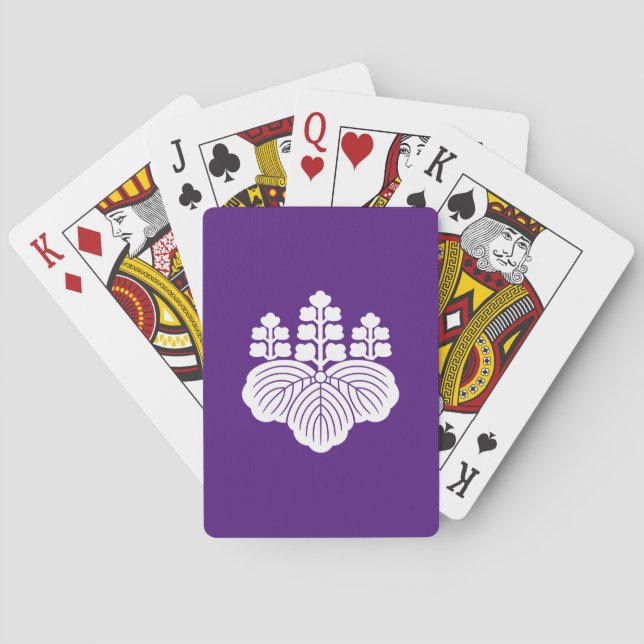 Paulownia mit 5-7 Blüten Spielkarten (Rückseite)